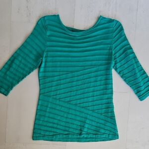 Dana Buchman Textured 3/4 Sleeve Top
